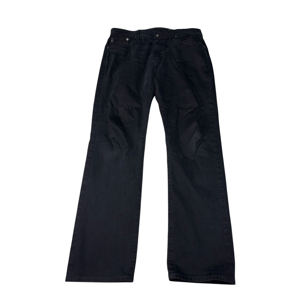 AG Adriano Goldschmied Everett Slim Straight Pants Navy Black Mens 33x32